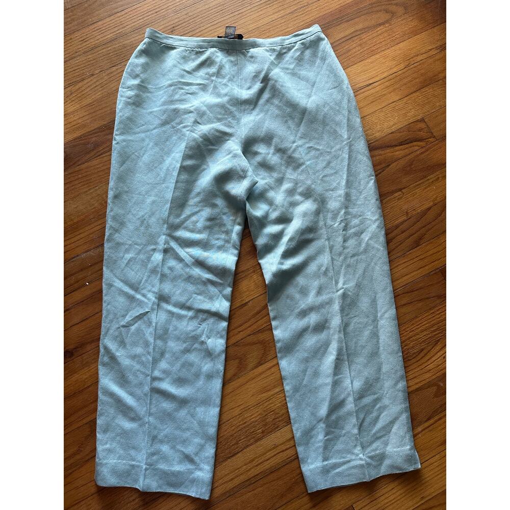 Vintage DT Collection Light Blue Linen-Blend Trousers – Lightweight & Breathable